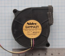  NIDEC GAMMA27 D06F-12SS7 01A Blower Fan DC12V 0.09A 60x60x25mm 3Pin